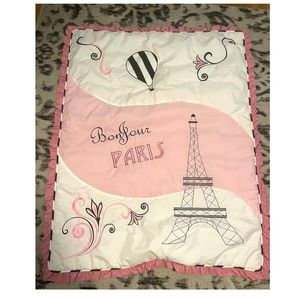 Paris Nursery Crib Blanket